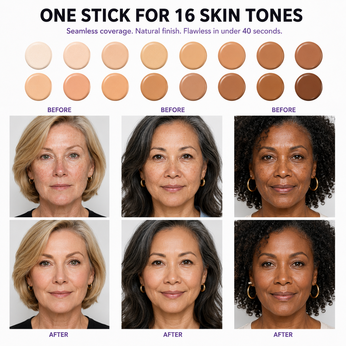 2-in-1 Color Changing Foundation Stick – The stick that makes mature skin glow again